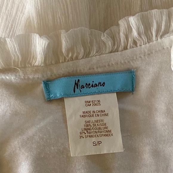 MARCIANO SILK TIERED MINI DRESS - Picture 11 of 11